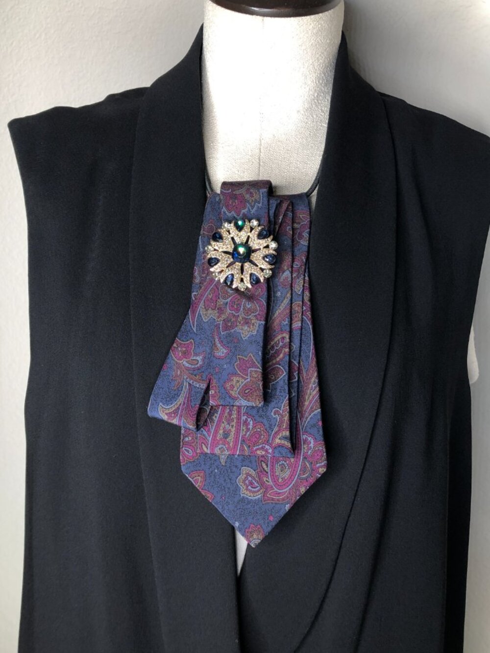 Lovely, Hand Crafted, Ladies Tie Necklace- 100% Silk